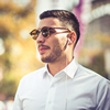 Caucasian,Businessman,Is,Looking,Good,Standing,On,The,Street,,He